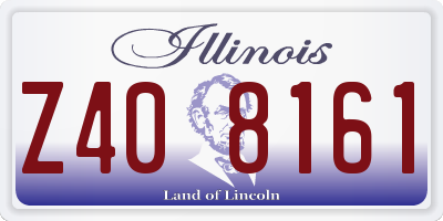 IL license plate Z408161