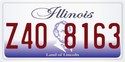 IL license plate Z408163