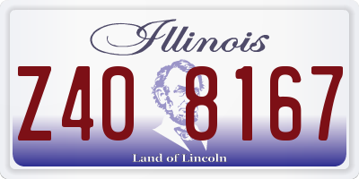 IL license plate Z408167