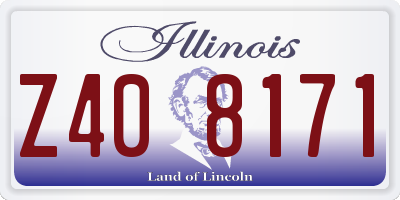 IL license plate Z408171