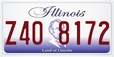IL license plate Z408172