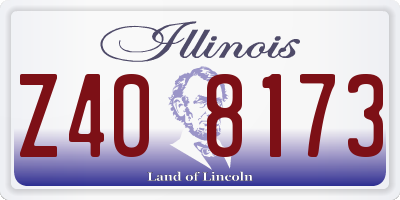 IL license plate Z408173