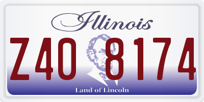 IL license plate Z408174