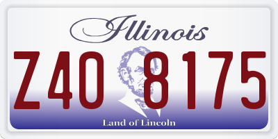 IL license plate Z408175