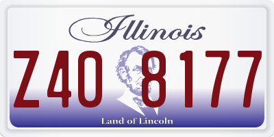 IL license plate Z408177