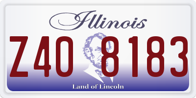 IL license plate Z408183