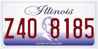 IL license plate Z408185