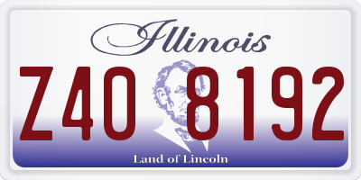 IL license plate Z408192