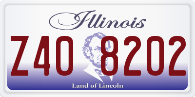 IL license plate Z408202