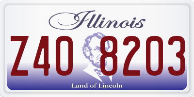 IL license plate Z408203