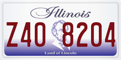 IL license plate Z408204