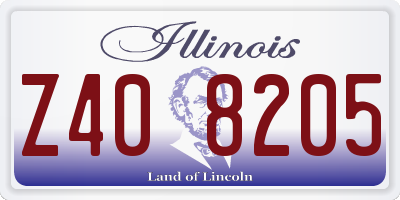 IL license plate Z408205