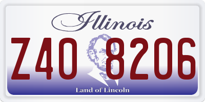 IL license plate Z408206