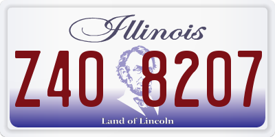 IL license plate Z408207