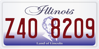 IL license plate Z408209