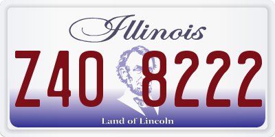 IL license plate Z408222