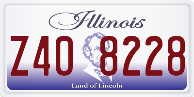 IL license plate Z408228