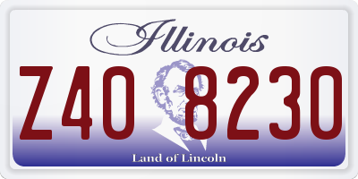 IL license plate Z408230