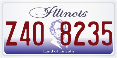 IL license plate Z408235