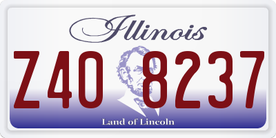 IL license plate Z408237