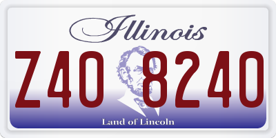 IL license plate Z408240