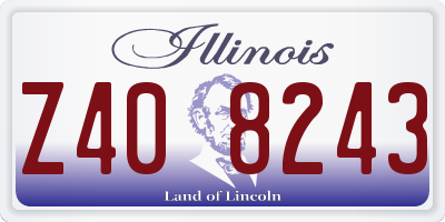 IL license plate Z408243