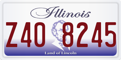 IL license plate Z408245