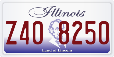 IL license plate Z408250