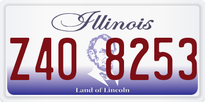 IL license plate Z408253