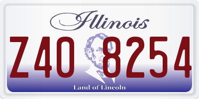 IL license plate Z408254