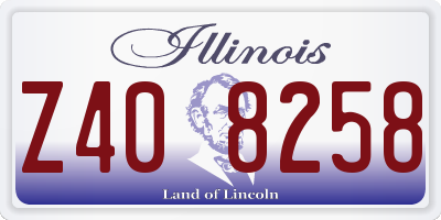 IL license plate Z408258