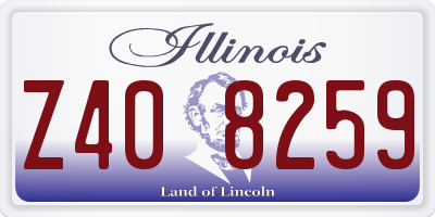 IL license plate Z408259