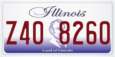 IL license plate Z408260