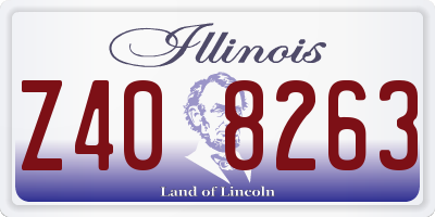 IL license plate Z408263