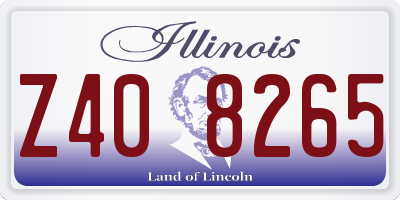 IL license plate Z408265