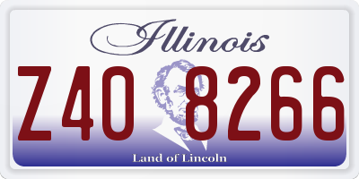 IL license plate Z408266