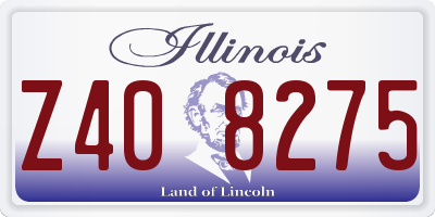 IL license plate Z408275