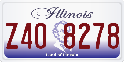 IL license plate Z408278