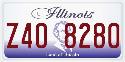 IL license plate Z408280