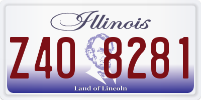 IL license plate Z408281