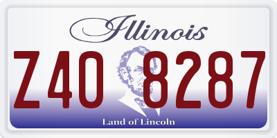 IL license plate Z408287