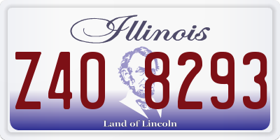 IL license plate Z408293