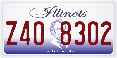 IL license plate Z408302