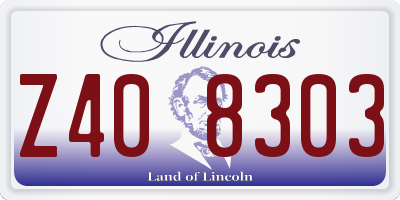IL license plate Z408303