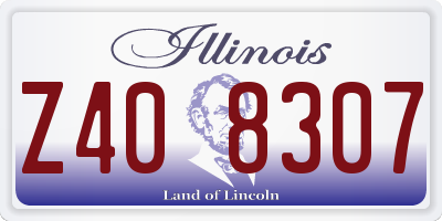 IL license plate Z408307