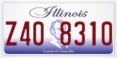 IL license plate Z408310
