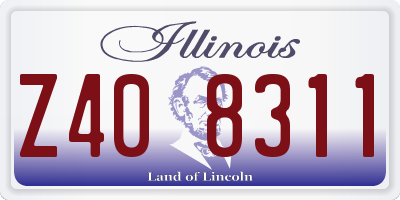 IL license plate Z408311