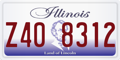 IL license plate Z408312