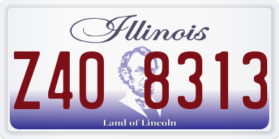 IL license plate Z408313