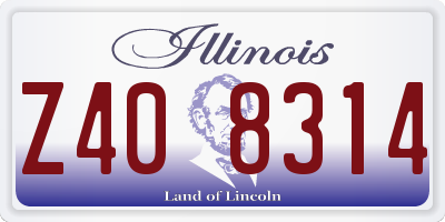 IL license plate Z408314